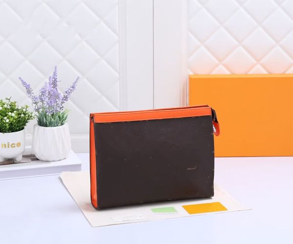 Luxury designer Clutch Bags Travel handbag Toiletry Pouch Protection Makeup Clutch Women Leather Waterproof Cosmetic Bags 26CM