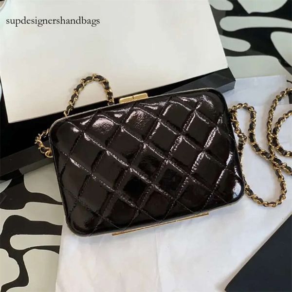 10A Retro Mirror Quality Designers 18.5CM Evening Luxuries Women Chain Bag For Dinner Sheepskin Cross Body Bags With Box c12