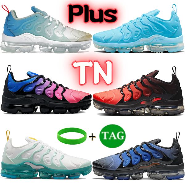 New TN Plus running shoes Knicks university blue Cotton Candy black bright crimson mint foam laser Triple Black white red mens womens design