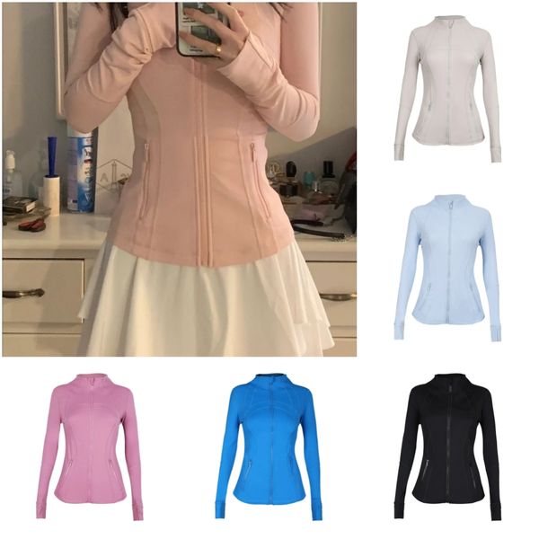 Man Lululeamon Designer Mulheres Yoga Jaqueta de Ouro Branco Menina de Treino Esportivo de Ginástica Esportes Casas de Fitness Sports Quick