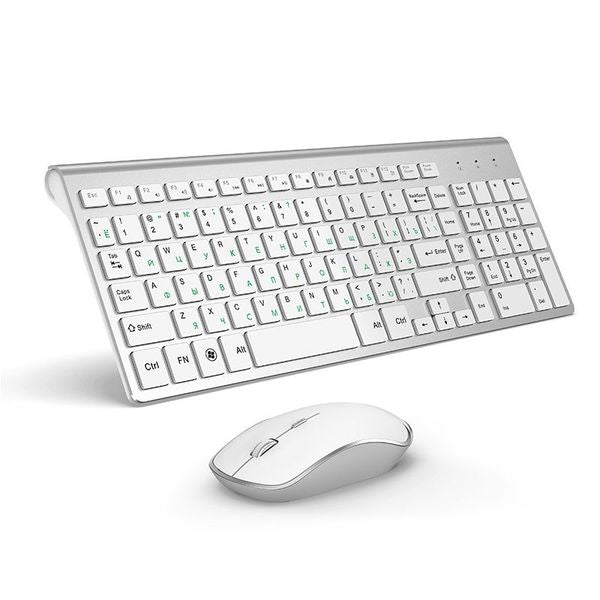 Russian Layout 2.4G Wireless Keyboard and Mouse Combo Portable Mini Multimedia Keyboard Mice Set for Windows PC Laptop Tablet