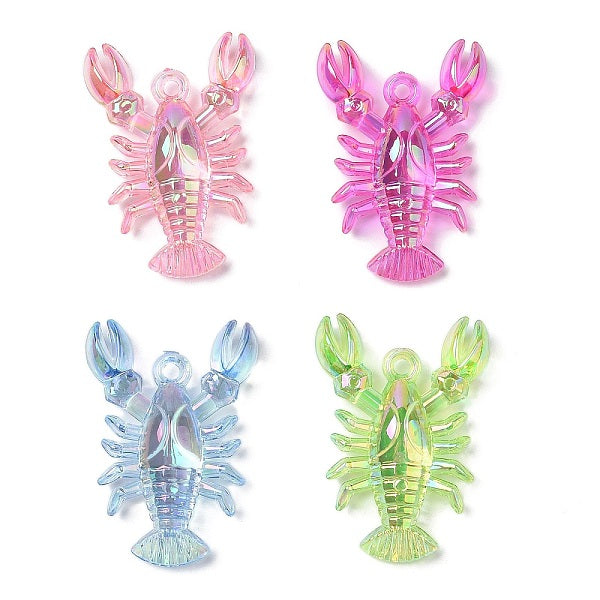 Pendentifs acryliques de grande taille avec placage UV transparent électrolytique