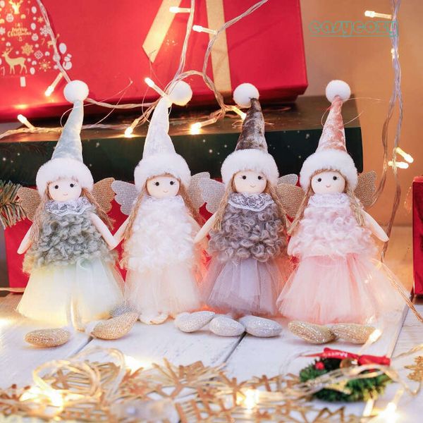 e Girl Angel Christmas Pendant Xmas Tree Hanging Ornaments Christmas Decorations For Home Christmas Dolls Kids Gift c98