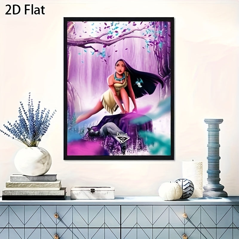 TEMU Hua 5d Diamond 2d Flat Diamond Painting, Diamond Painting Digital Set, Suitable For ' Casual And Interactive Diamond Paintings, Wall Decoration,