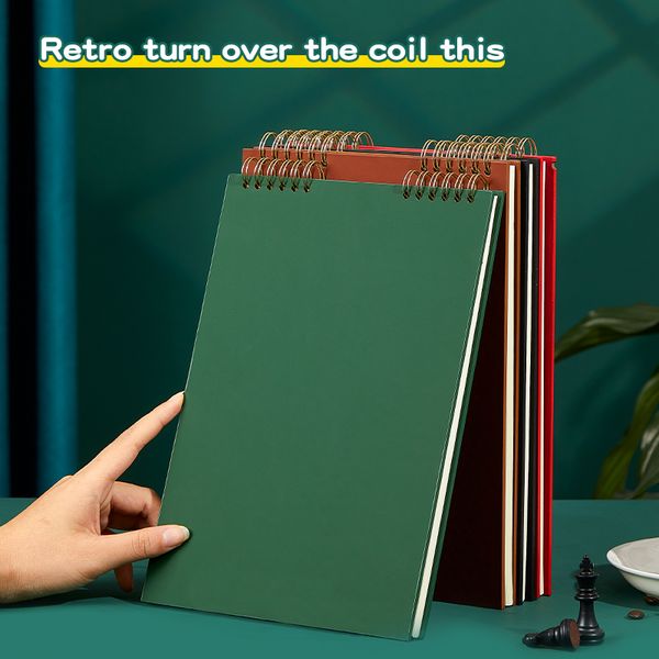 Elegant Vintage-Inspired Spiral Wirebound Work Notebook for Professionals