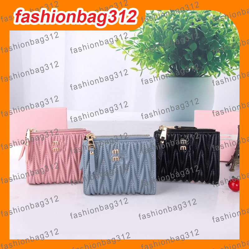 Designer Wallet Luxury Bags Coin Purses Credit Card Business Card Card Holders Square Two fold wallet Coin Pocket High Quality Genuine Leather Check