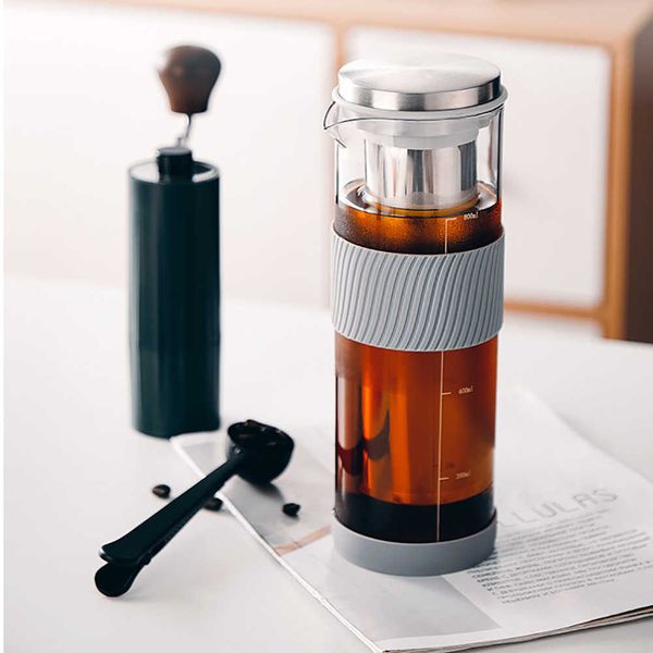 Coffee Pots Add to Wish List Cold Extraction Pot Coffee Silicone Base Ice Drip Coffee Pot for Kitchen Bar Cold Brew Coffee Maker Glass Juice