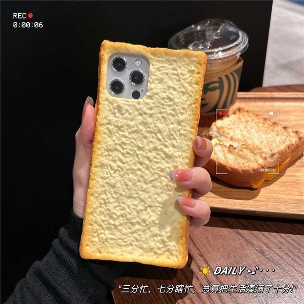 Delicious 3D Toast Bread Phone Case for 16Pro max 15 14 13 12 11 Xs Xr 8plus Cookie Egg Handle Holder Funny Cartton CoverXJ250114
