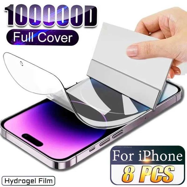 8 pieces suitable for iPhone 16 15 14 Pro Max Sn Protector iPhone 13 12 Mini 11 iPhone 14 Plus 6 8 X R S XR SE i15 Fl cover Tpu film Y241125