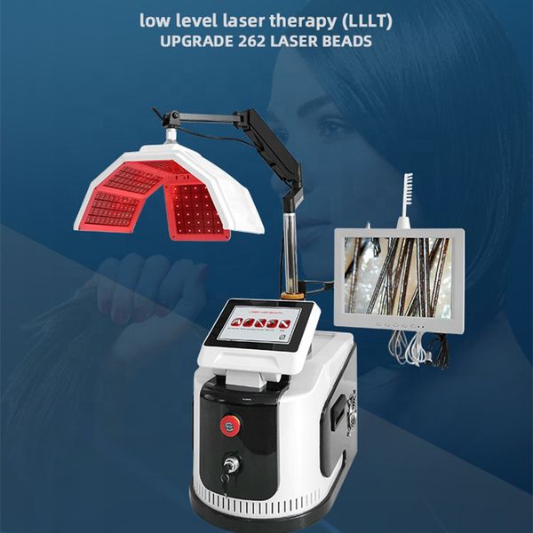 650nm Red Led Light Therapy Anti hair Removal Scalp Hair Analysis Led Hair Regrowth Machine Treat Hair Follicle Cavities Hair Follicle Stimu