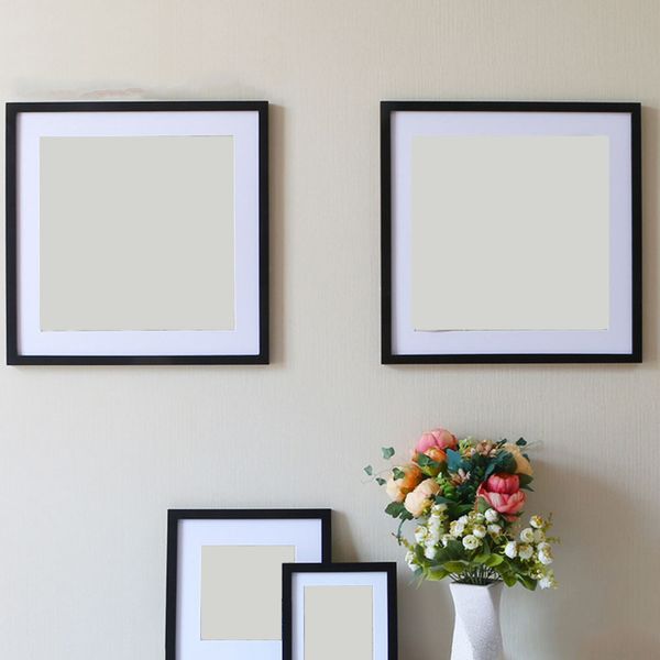 1Pc Photo Frame Solid Wood Square Frame Wall Hanging Gift For Relatives And Friends Kids Bedroom Living Room Home Decoration