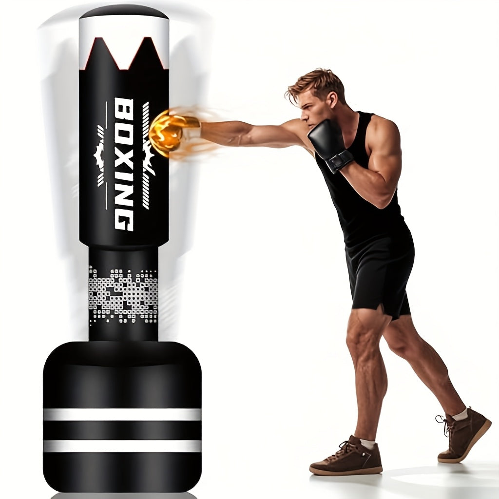 TEMU Upgraded Adult Standing Boxing Bag With Built-in Automatic Air Pump, 71'' Heavy Bag Boxing Equipment With 12oz Gloves, Kick Bag For Training Mma