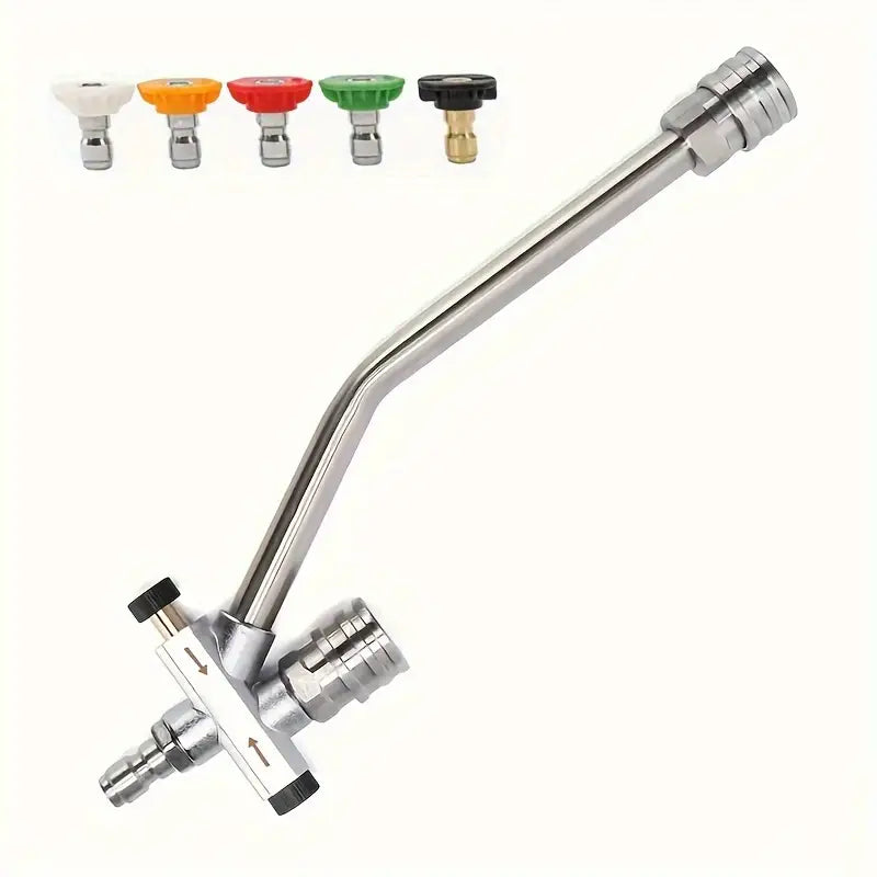 TEMU Pressure Washer Foam Cannon With Dual-connector Accessory, Power Washer Double Tip Attachment For Soap Cannon, With 5 Pressure Washer Sprayer