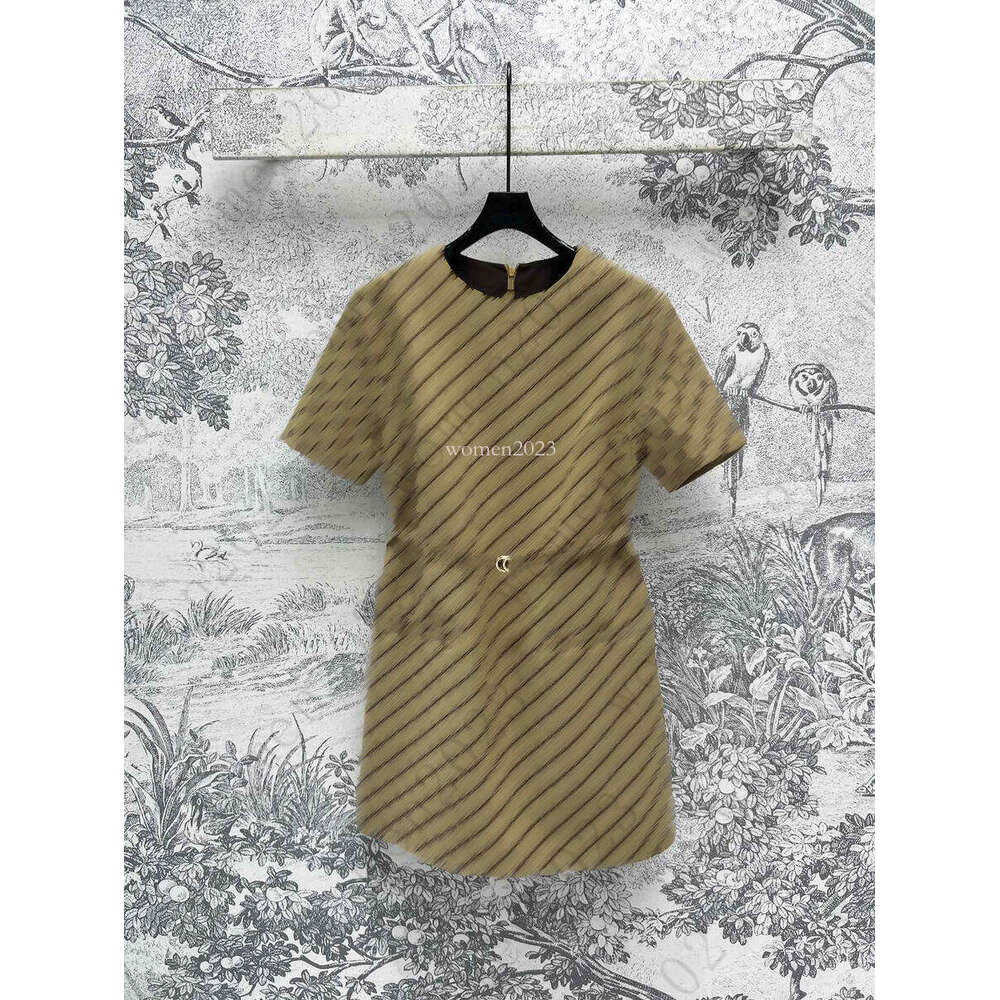 Brand women dress Designer skirt women dresses Fashion Logo letter jacquard dress casual skirts vacation Belt decoration dress Jan 09