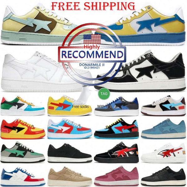Free shipping Gorilla Brand star casual designer shoes Sk8 sta mens red blue black white pink camouflage skateboarding jogging men women spo