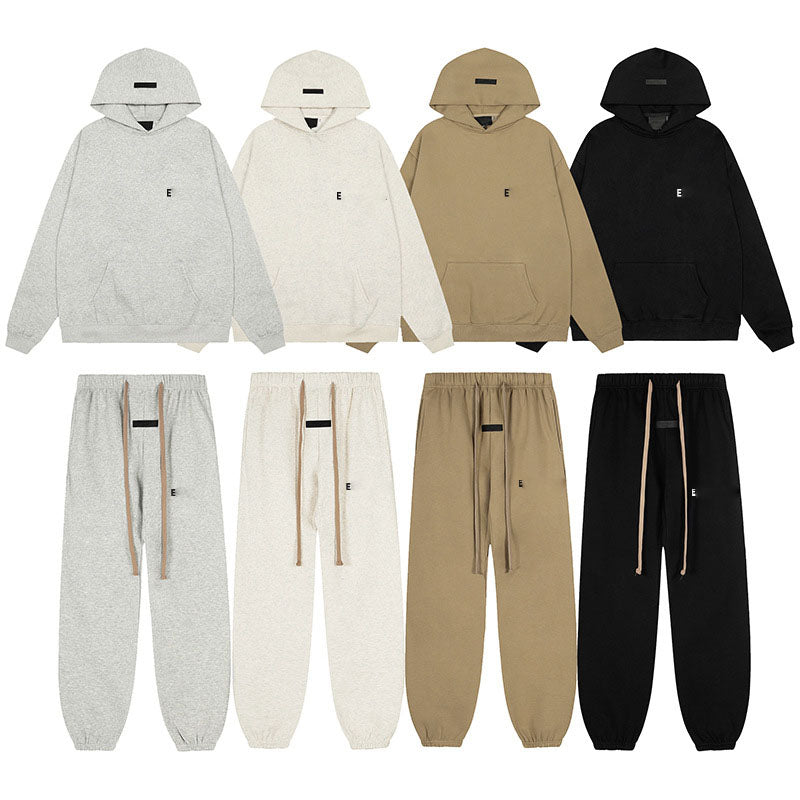Designer Men&#039;s Tracksuit Flocking Letters Hoodie Elastic Waist Drawstring Sweatpants Mens Womens Casual Loose Sweatshirt Two Pieces Set