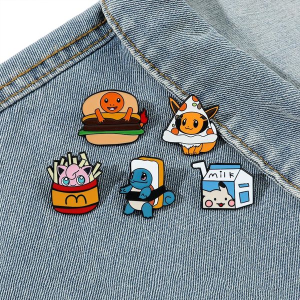 yellow elf ghost friends dragon food brooch Cute Anime Movies Games Hard Enamel Pins Collect Cartoon Brooch Backpack Hat Bag Collar Lapel Ba