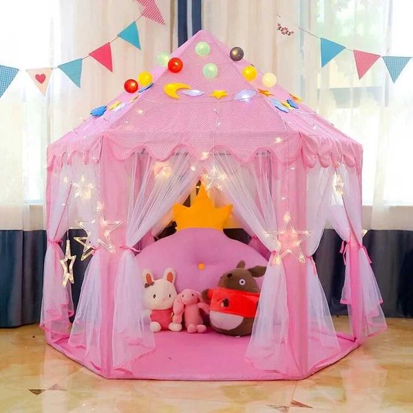 Portable childrens tent girls tent toy princess castle Tipi baby Teepee baby Christmas gift W241230