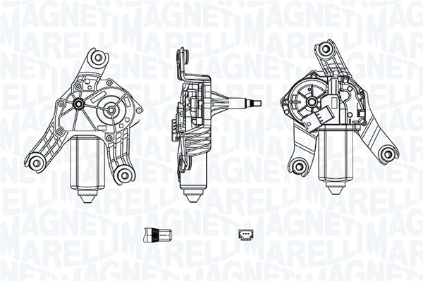 Wiper Motor MAGNETI MARELLI 064071300010