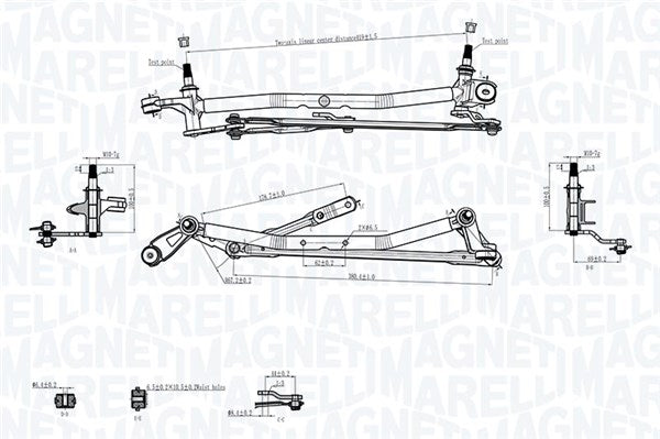 Wiper Linkage MAGNETI MARELLI 085570736010