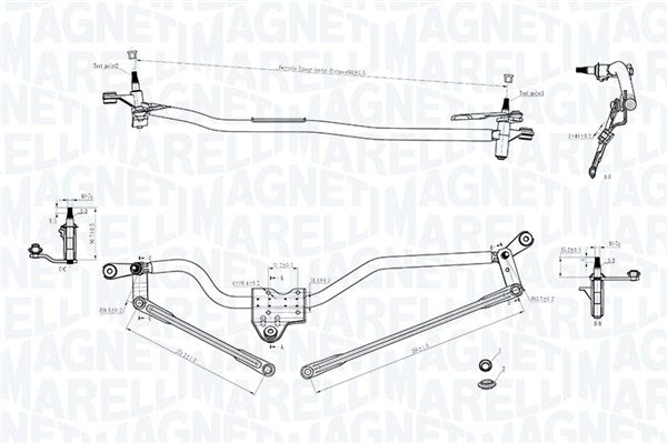 Wiper Linkage MAGNETI MARELLI 085570750010