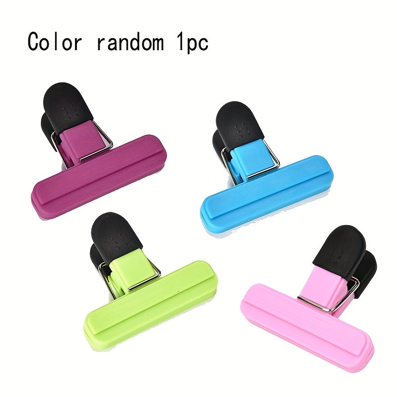 TEMU 1pc Silicone Food Bag Clips - Heavy Duty For Snacks, - Assorted Colors, Kitchen , Chip Bag Chips, Small Sizes, Plastic Bags Clips