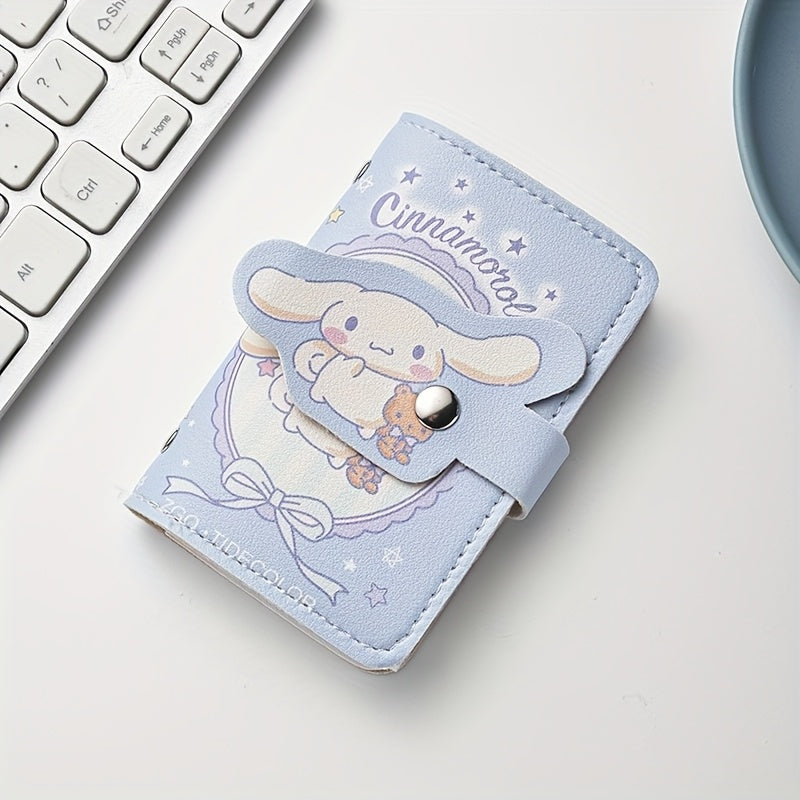 TEMU For Kuromi Melody For Cinnamoroll Card Holder - Large Capacity Id & Business Card Wallet With Closure, Portable And Stylish For Students, Office