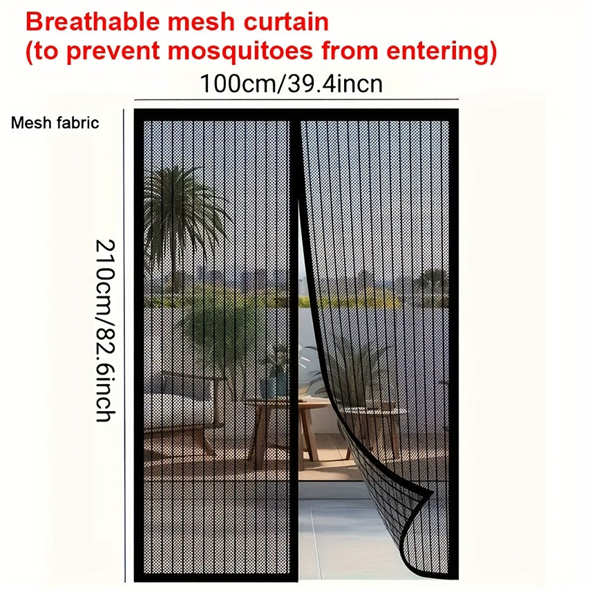 TEMU In Summer, Magnetic Door Curtains, -proof, Breathable Mesh Screens, Transparent Eva Cold And Heat Insulation Door Curtains, , Suitable For ,