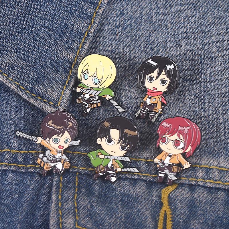 Attack on Titan Enamel Pin Cute Anime Movies Games Hard Enamel Pins Collect Cartoon Brooch Backpack Hat Bag Collar Lapel Badges