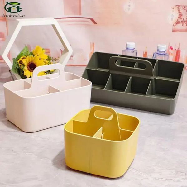 Multi Grid Stationery Basket Desktop Cosmetics Storage Divided Organizer Box Shower Gel Shampoo Basket Bathroom Divided Creative 250110