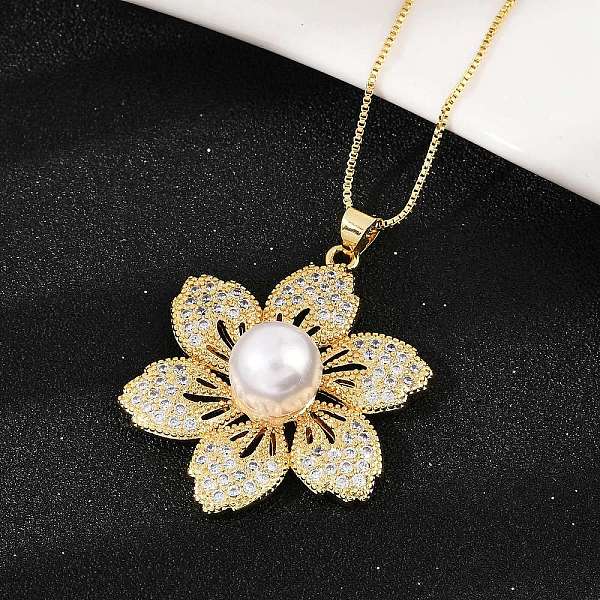 Collares de latón con micropavé de circonitas cúbicas y cuentas de plástico