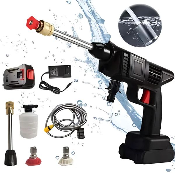 Pressure Cordless Washer Gun, Portable Power Cleaner, Suitable for Outdoor Cleaning and Watering Car washing tool
