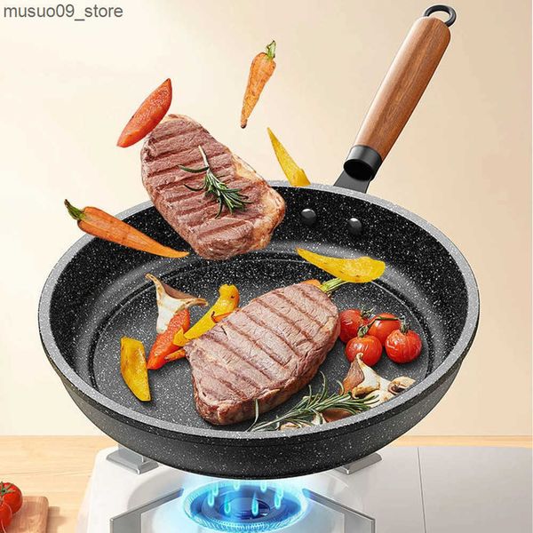 Other Cookware Frying Pan Wok Pan Non-Stick Pan 30-24-26-28cm with cover Household Induction Gas Stove Universal Pot Cooking Steak Pancake P
