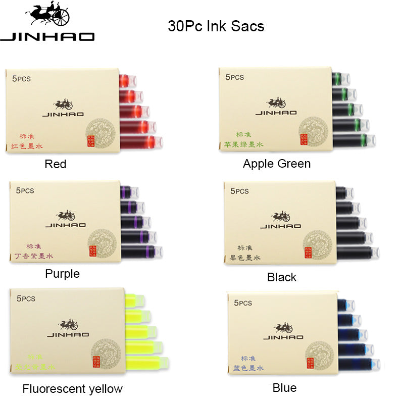 Jinhao Ink Fountain Pen Refill Ink Bottle Glass Cartridge Disposable Ink Bag Suitable for most fountain pens of Jinhao X750,X450,1200,1000,189,850,3