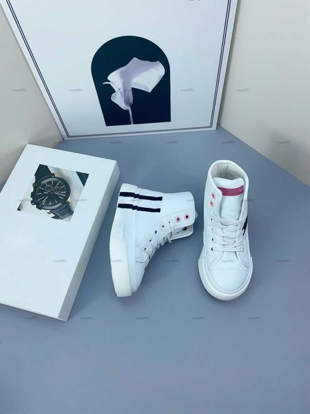 Popular Kids shoes Various styles Lace-Up baby boots size 26-35 Including Cardboard Box Letter logo printing Leather material girls sneakers