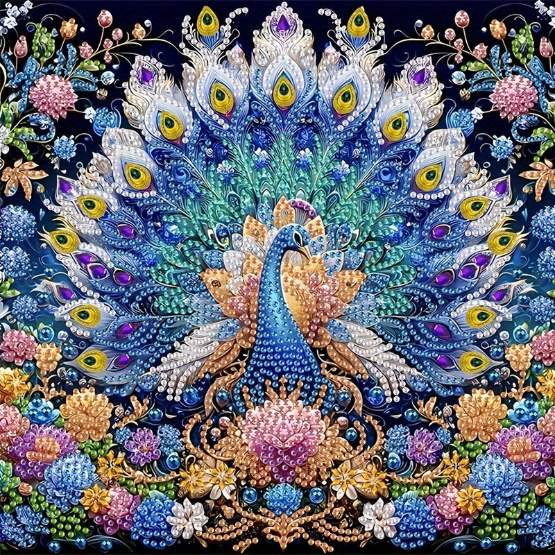 TEMU Diy 5d Diamond Painting Kit 11.8 * 11.8 Inches - Crafts, With Round Shaped Crystals And Rhinestones, Frameless Home Wall Decoration, Brilliance