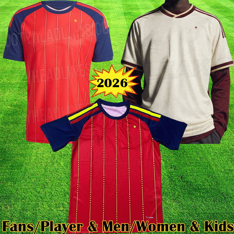 3XL 4XL PEDRI 2026 Spain Soccer Jerseys LAMINE YAMAL Espana Camiseta de futbol ZUBIMENDI Kit BARRIOS CUBARSI YEREMY MERINO Football SHirts ES Nation