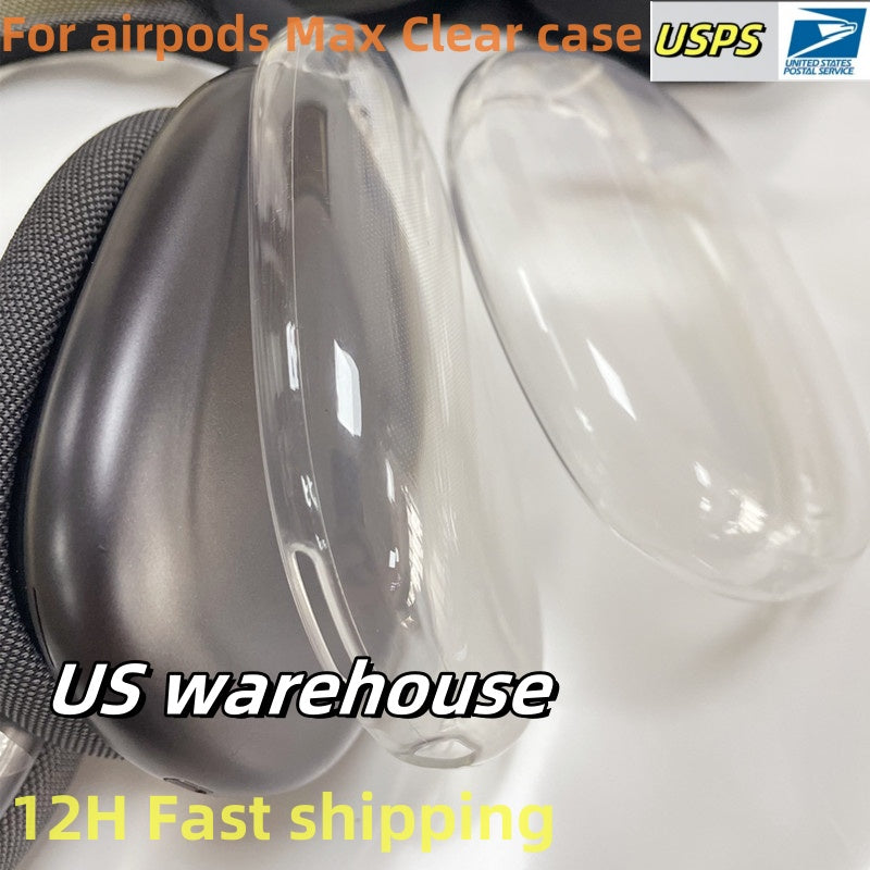 For airpods Max 2 generation TWS bluetooth Headphone Accessories Transparent Solid Silicone case Air Max Pro 2 USB-C Headphones Smart Case popup Pro