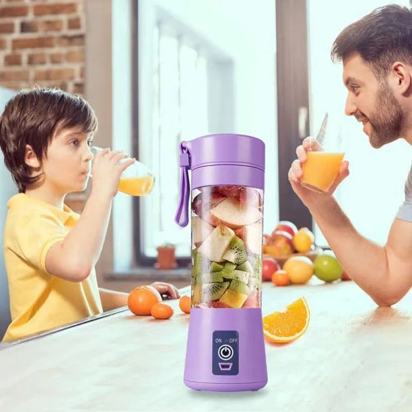 With Travel Personal Cup USB Portable Electric Blender Rechargeable Household Necessities 380Ml Juicer Bottle Fruit Vegetable Kitchen Tools