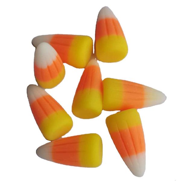 Decorative Objects Figurines 100-50pcs Resin Cute 3D Candy Corn Cabochon Miniature Art Supply Decoration Charm Craft DIY 221122