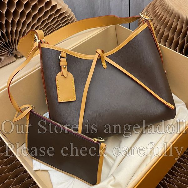 10A Mirror Quality Designer PM MM Carryall Bag Womens Composite Tote Bag Luxurys Canvas Handbags Small Medium Hobo Purse Brown Shoulder Bag