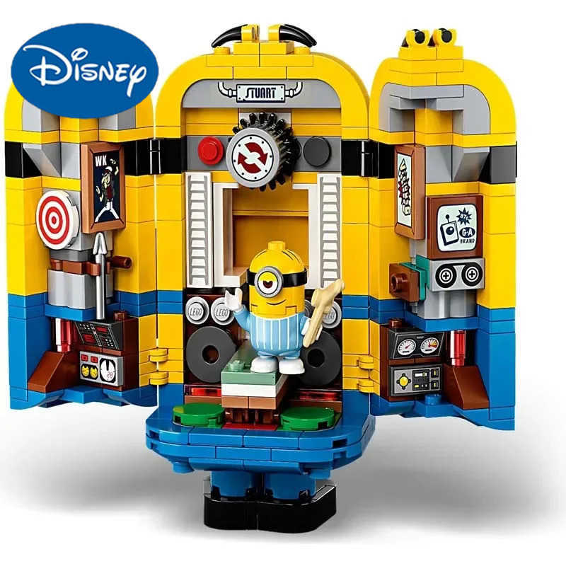 Disney Hot Toys Despicable Me Mini Cute Play Puzzle Built Minion Building Block Brick Compatible 75551 DIY Model Decorations Kids Gift H250925