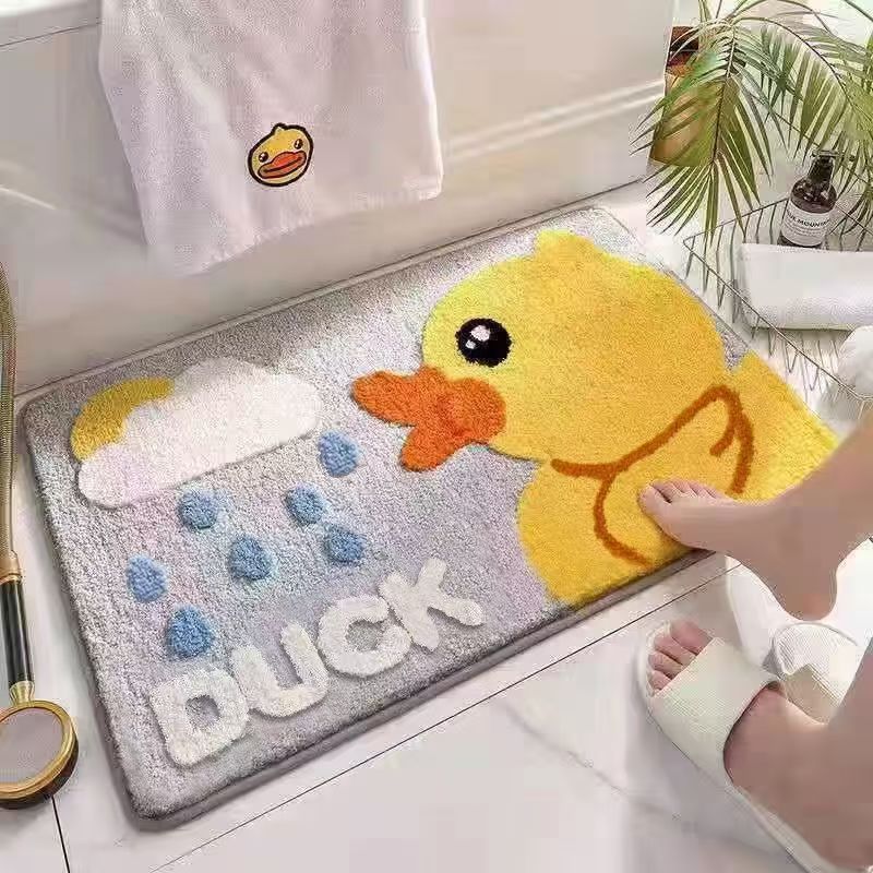 Cartoon Toilet Foot Mat Door Household Carpet Absorbent Floor Mat Twin Mattress