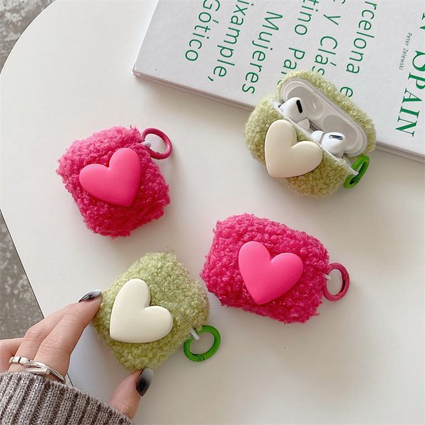 ddmygifts Rose red rice white heart suitable for Pro 1-2-3 generation Bluetooth wireless headphone cover soft shell creativity A