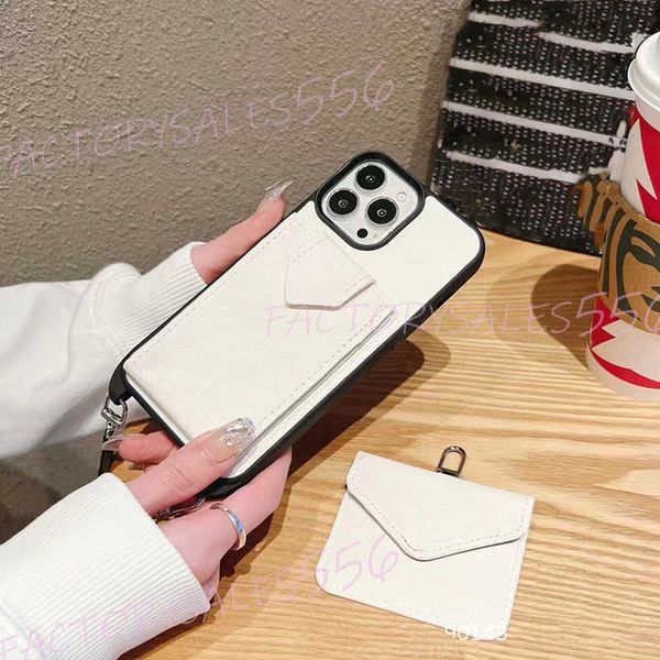 Cell Phone Cases Crossbody Designer Phone Case for Apple iPhone 16 Pro Max 15 Plus 14 13 12 Luxury Leather Shoulder Strap Card Holder Univer