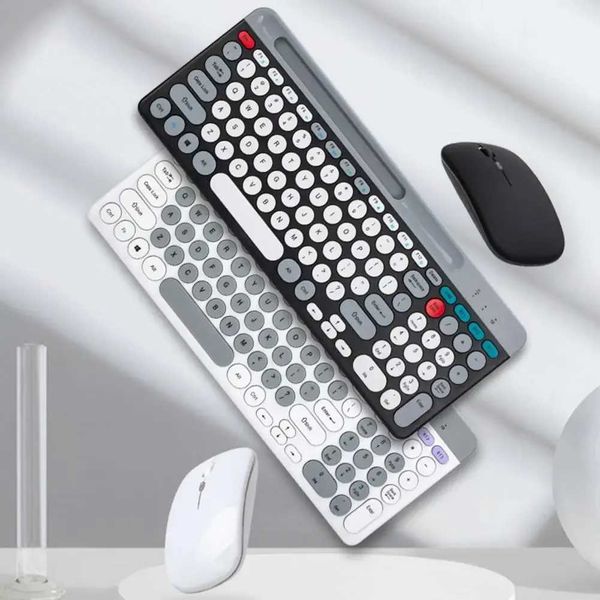 Wireless Keyboard Mouse with USB Receiver wireless connections-compatible Rechargeable Computer Keyboard for Mac OS for IOS for Android X250