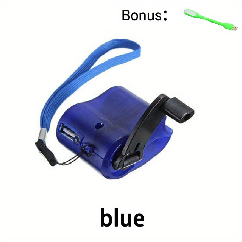 TEMU 1 -usb Emergency Hand-cranked Generator, Universal Charger Travel Charger Gadget, Suitable For Low-power Emergency Use, Portable And Portable,