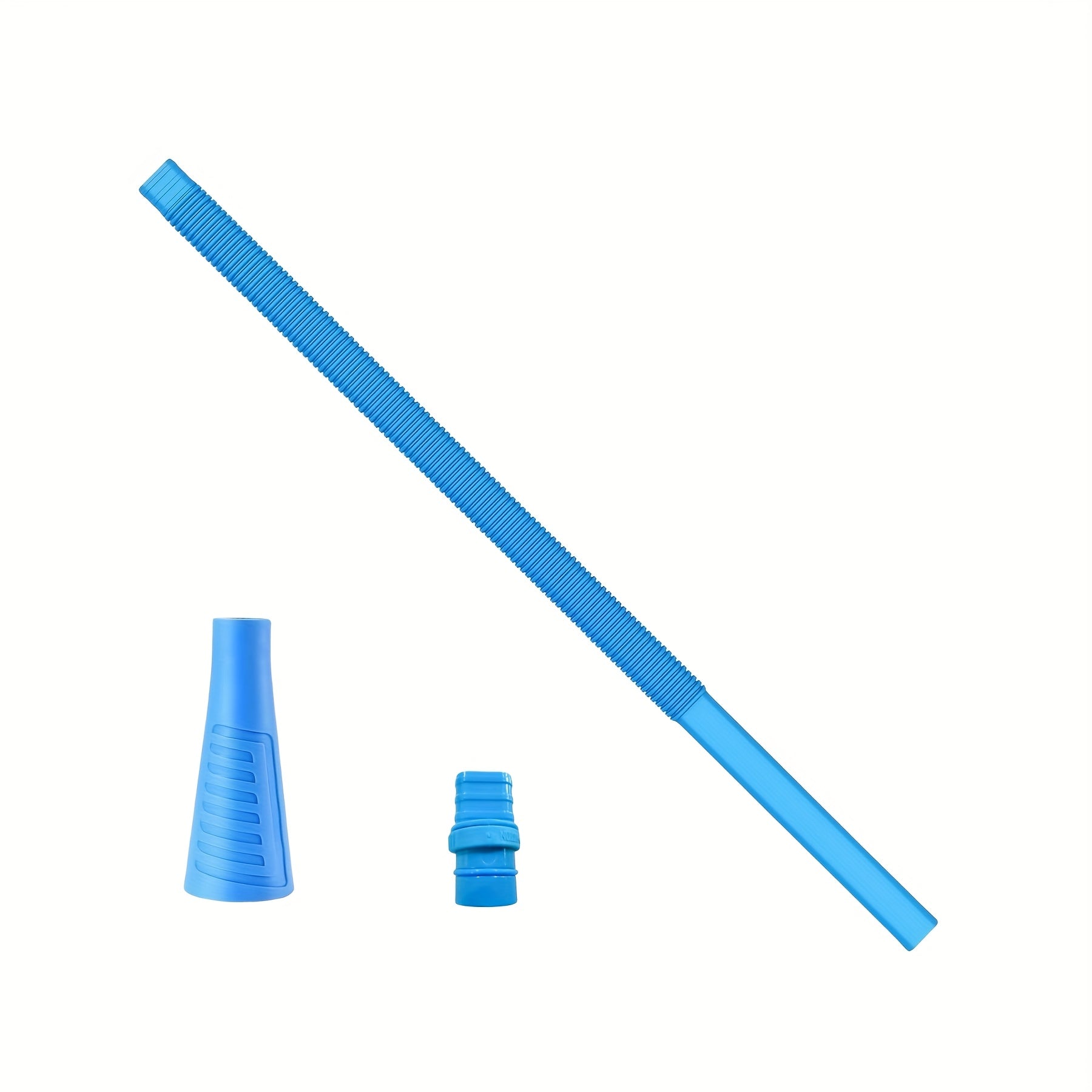 TEMU Flexible Vacuum Extension Hose - , Extendable, Ideal For Hard-to-reach Areas, Durable Plastic Material, Blue And Gray, Vacuum Cleaner