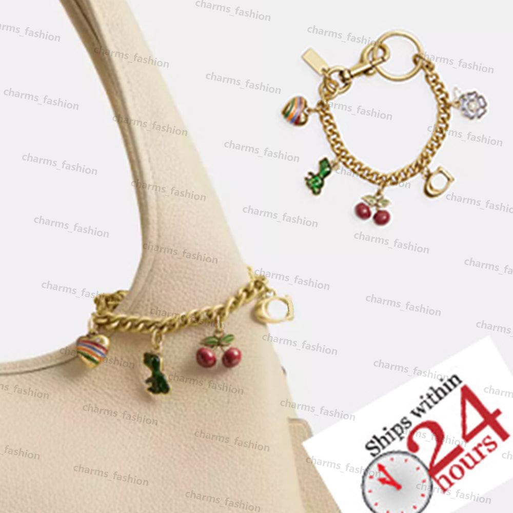 2025 Designer Bag Charm Small Taxi Small Pretzel Bag Charms Key Chain Luxury women Wallet Keychains Keys Keyring Designer Keychain