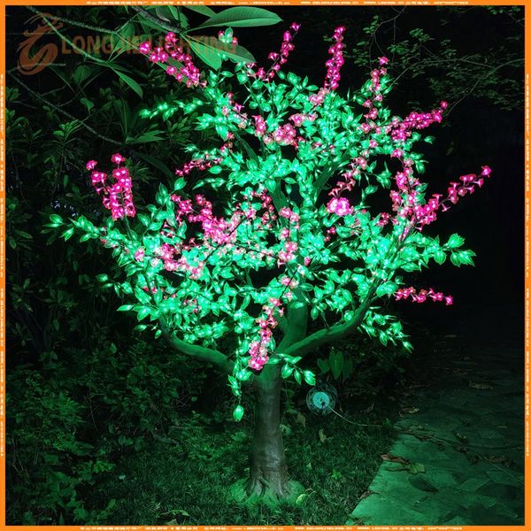 2.5M LED Artificial Cherry Blossom Tree Light Christmas Light 2592pcs LED Bulbs 110 220VAC Rainproof fairy garden Christmas decor